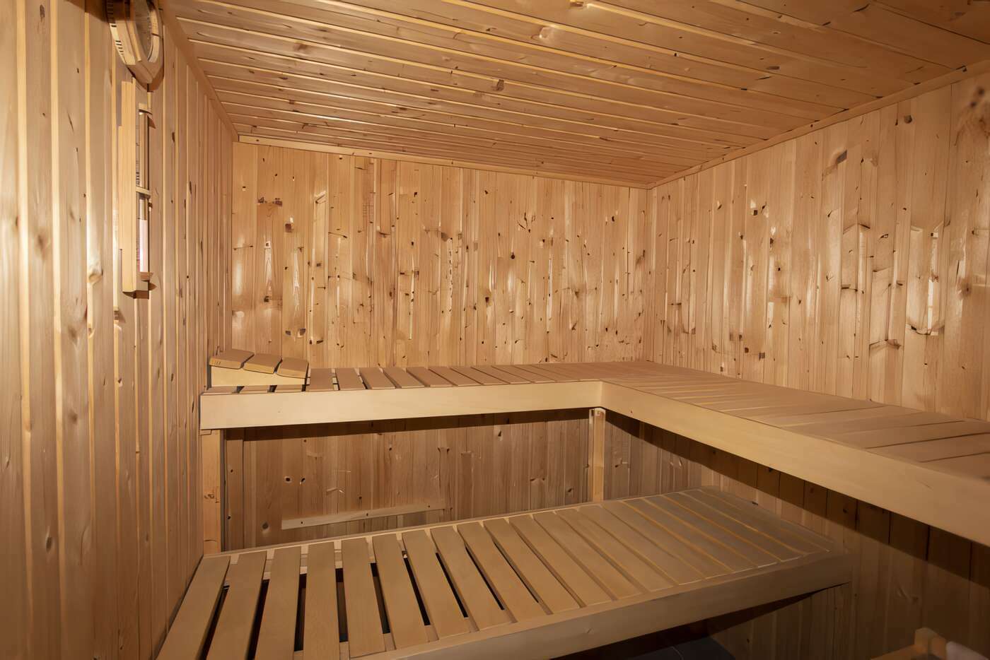 Die Sauna für die Gäste des Hofes